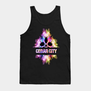 Cedar city Tie Dye Watercolor Gift Souvenir Tank Top